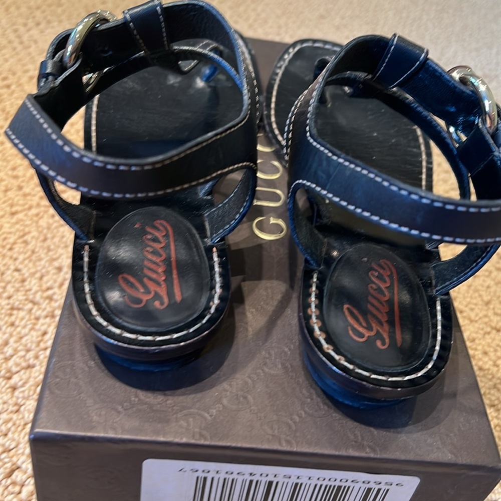 Gucci Women’s Black bambo thong sandal size 39/9 - Picture 6 of 12
